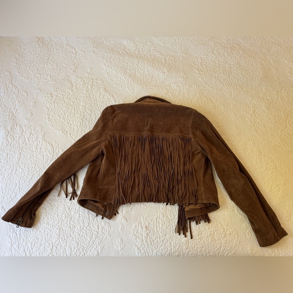 Blank NYC Brown Faux Suede Fringe Jacket - Picture 2 of 2